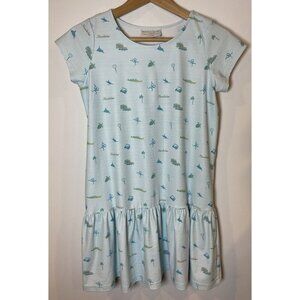 Girl's Smith & Quinn Custom Dress Hualalai Hawaii Blue Stripe Golf XL